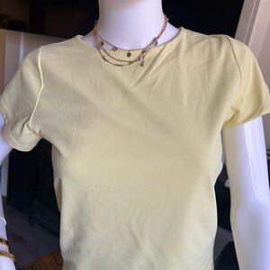 Elegant Lemon Short Sleeve Women's Top